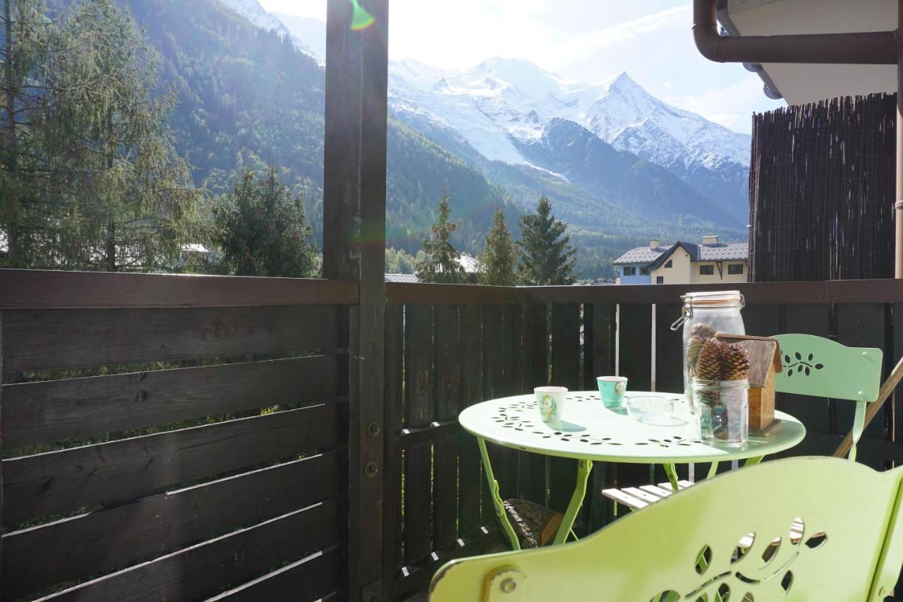 Ferienwohnung Studio Face Au Mont-Blanc Chamonix Exterior foto